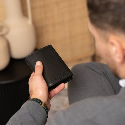 Паричник Машки Кожен Vincent – Црн .